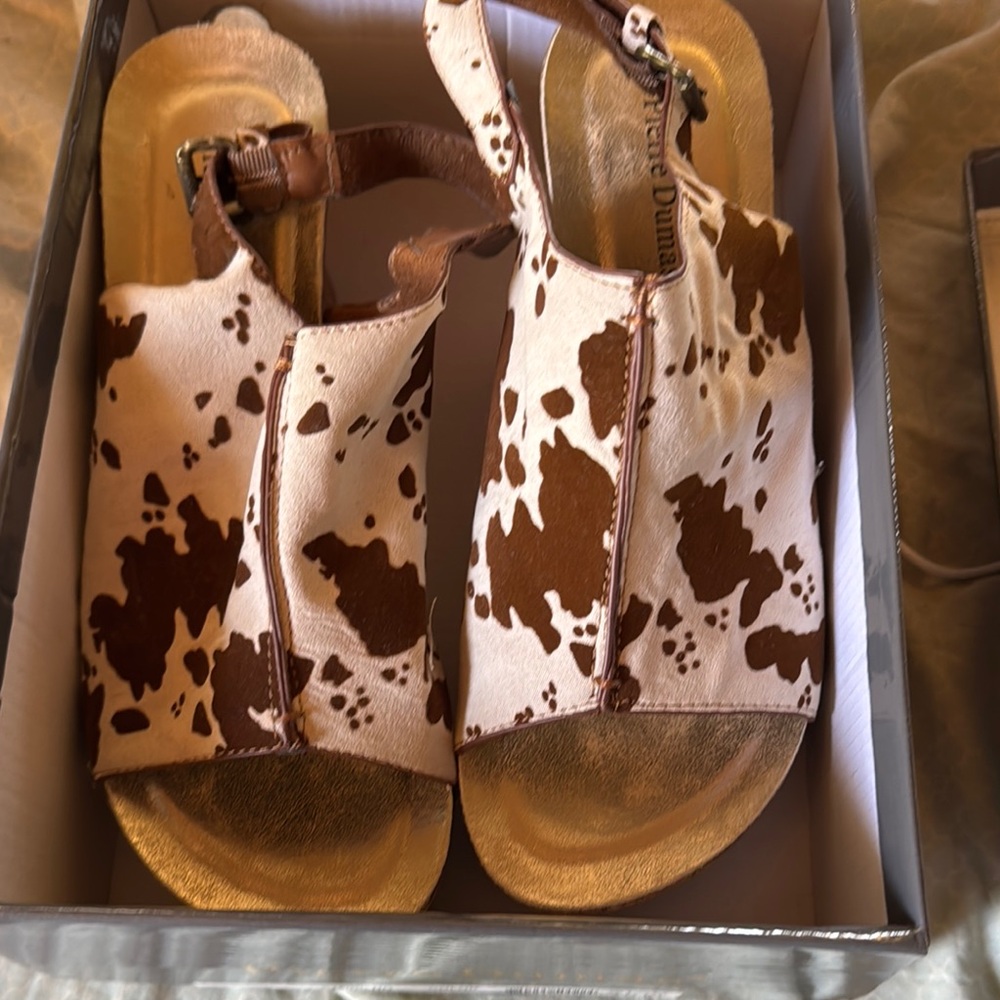 Pierre Dumas Brown and White Platform Shoes